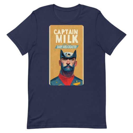 Captain Milk and the dairy area disaster Unisex tee