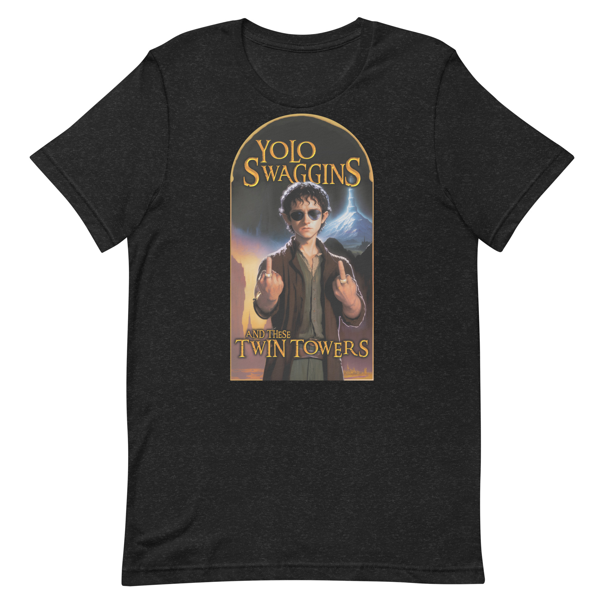 Yolo Swaggins and These Twin Towers Unisex t-shirt - Image 4